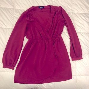 LULUS RASPBERRY TULIP DRESS